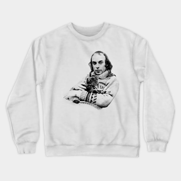 Brian Eno & His Cat Crewneck Sweatshirt by DankFutura